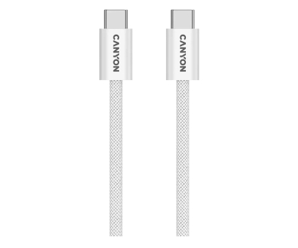 Kabel CANYON Kabel OnWire 60MG C-C 60W Magnes w oplocie 1m Biały